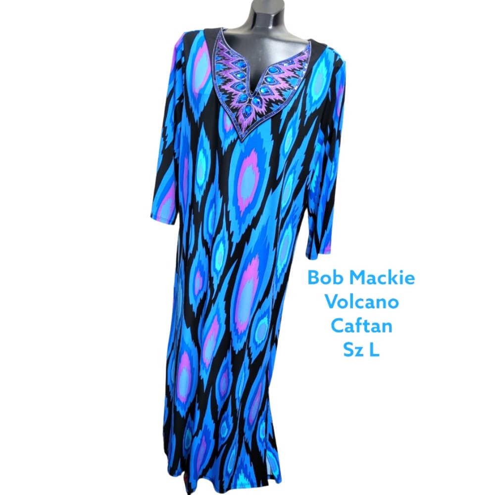 Bob Mackie Blue and Purple Maxi Dress